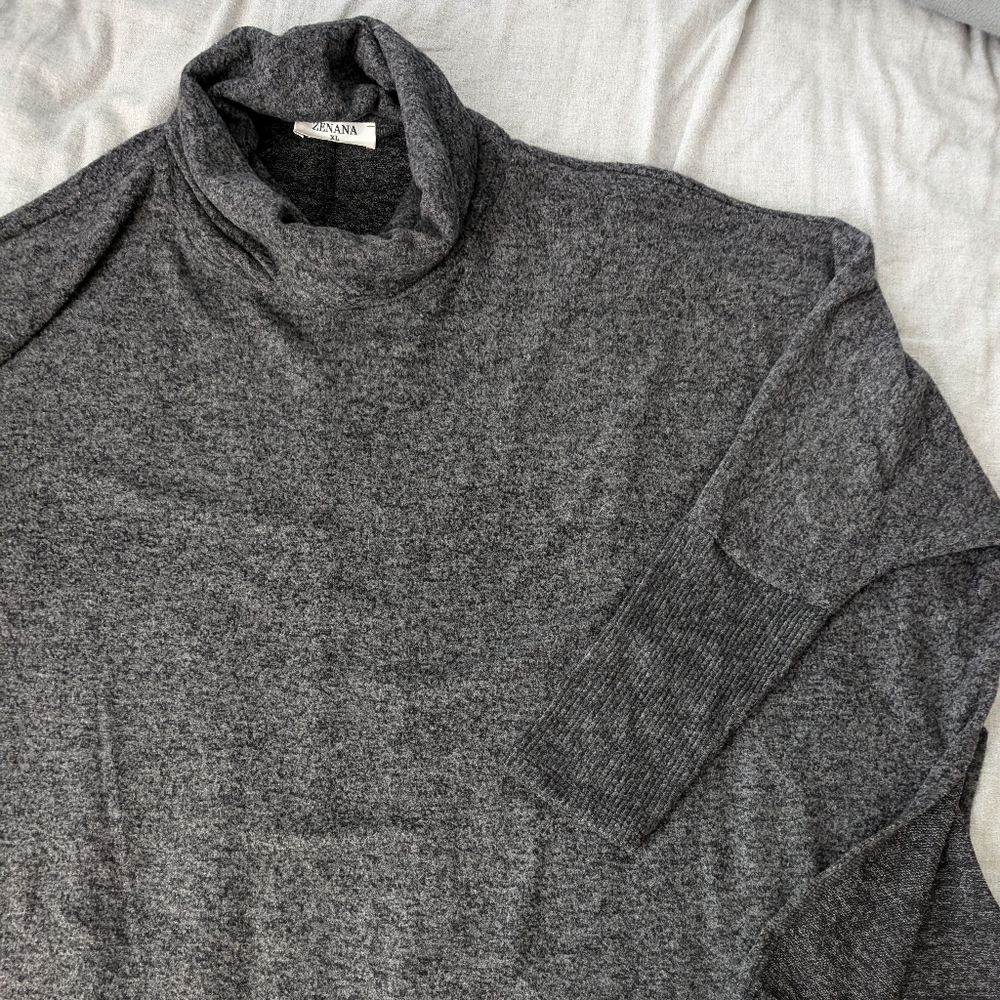 **5/$25** Oversized boxy cowl neck sweater XL